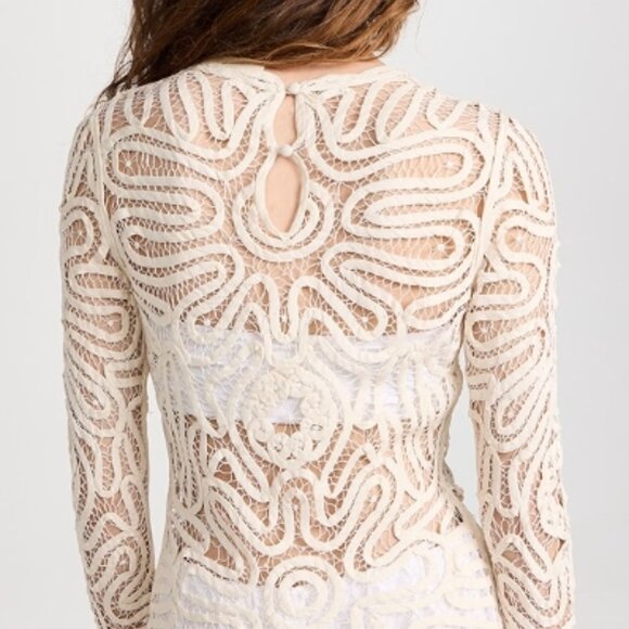 NWOT Spring 2023 Collection ULLA JOHNSON Nomi Lace Top in Pristine XS $890 - Picture 5 of 8